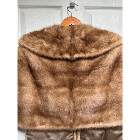 Vintage Mink Fur Cropped Shoulder Stole Wrap - Picture 4 of 16